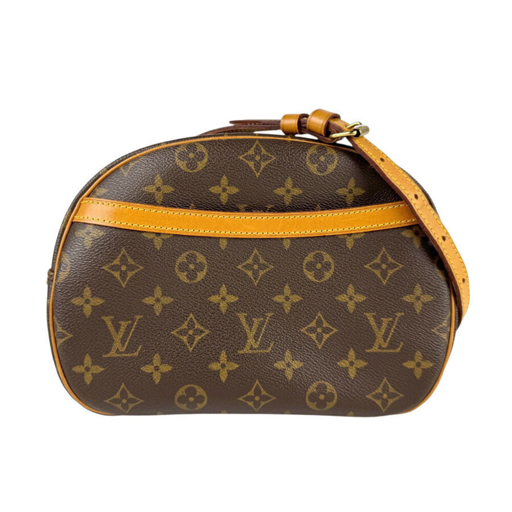 Louis Vuitton Monogram Blois Canvas Crossbody Bag Gold Brown
